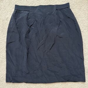 Chic New Navy Women's Pencil Silk Skirt Sz 12P